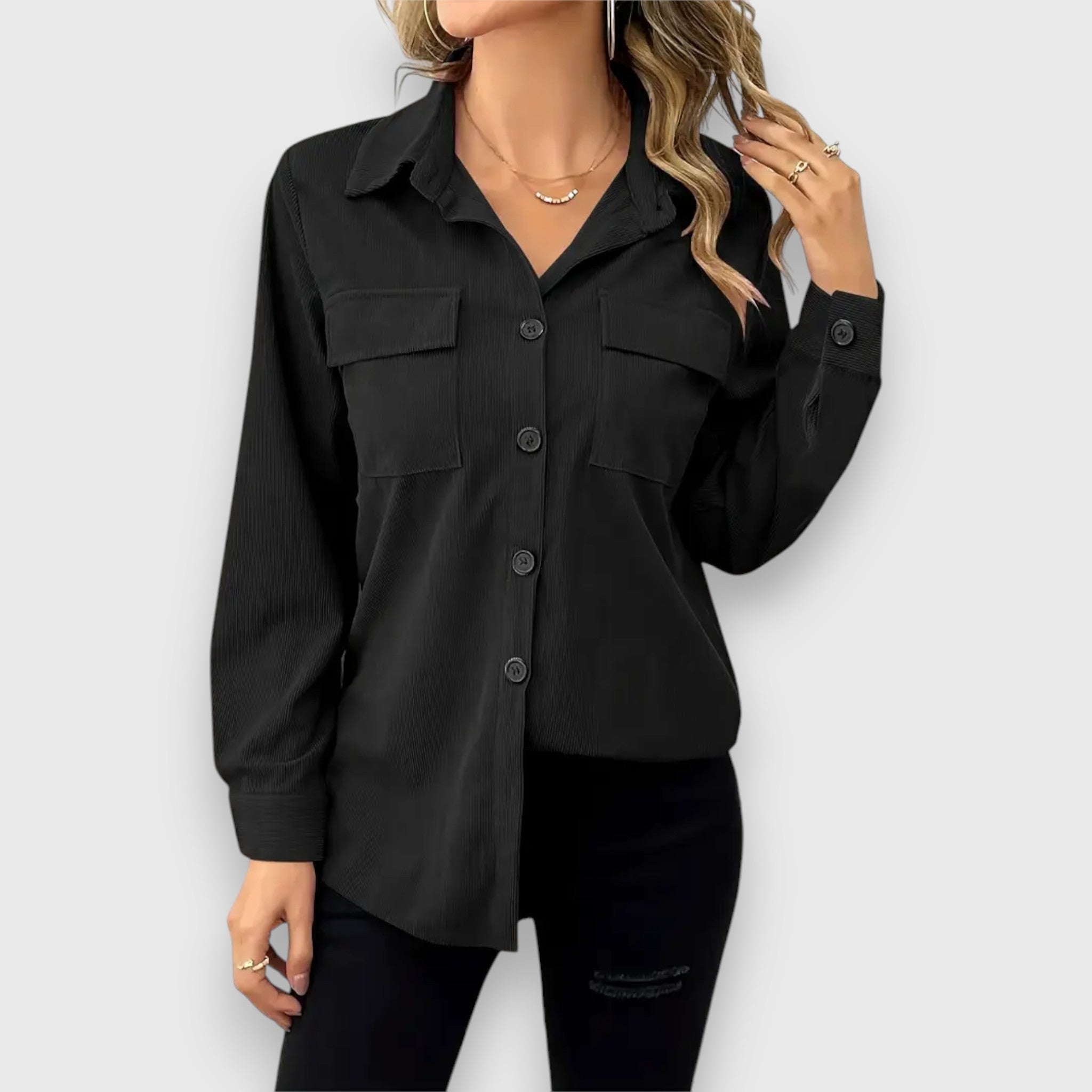 Selina – Hemdjacke im Cord-Look