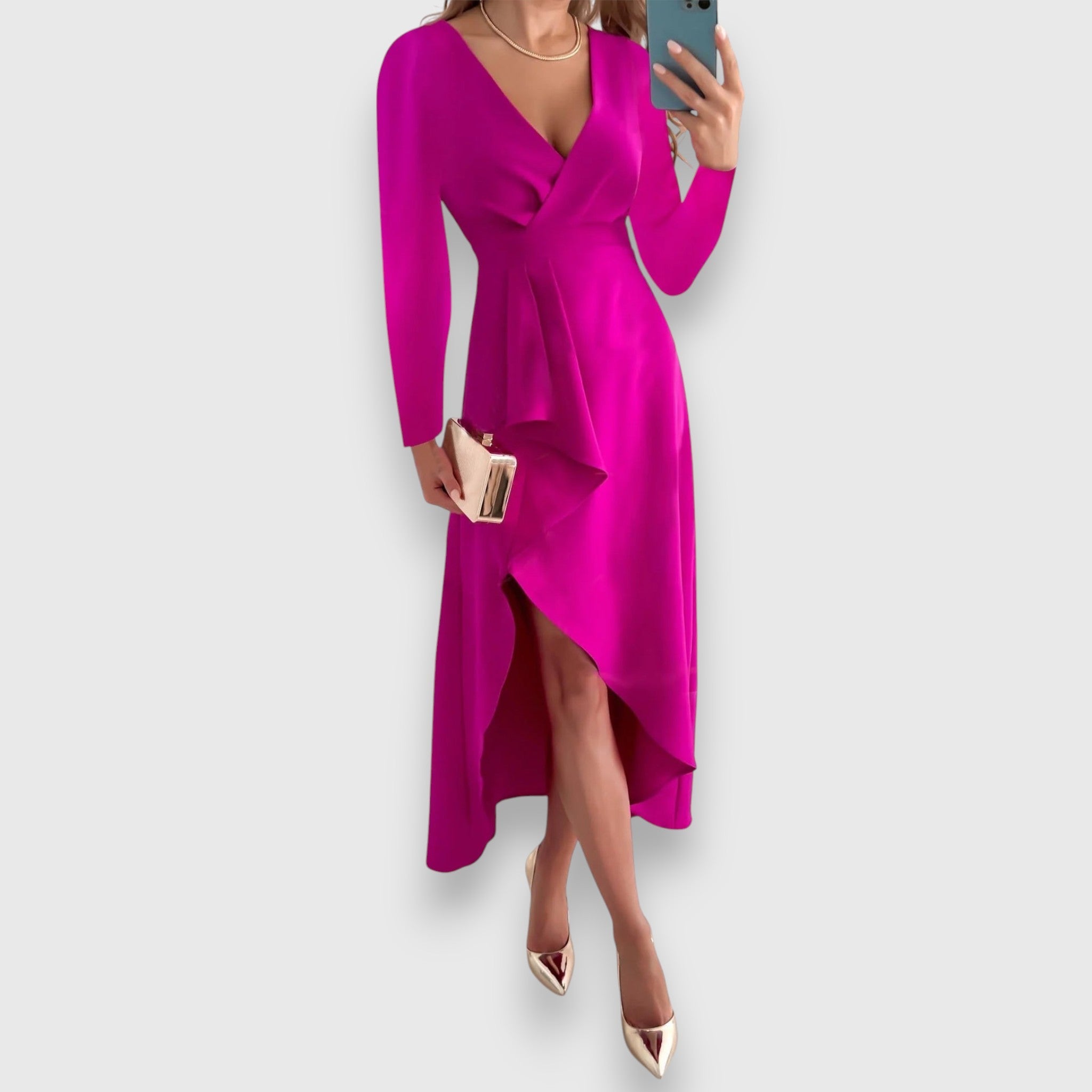 Romy – Wickelkleid mit Rundhalsausschnitt