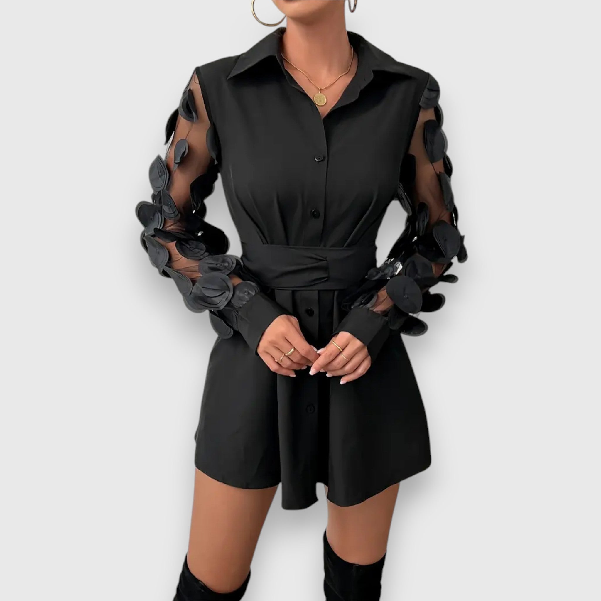 Celine – Kleid mit Schleifenbund